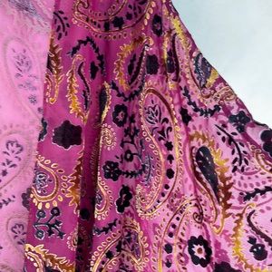 ❤❤SOLD❤❤ Purple Velvet sheer Paisley Kimono Size L